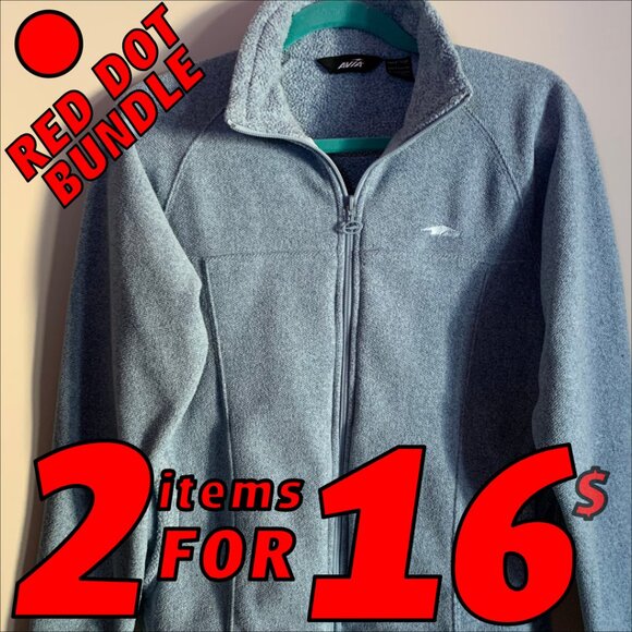 Soft Avia Fleece Zip-Up Jacket MEDIUM - Picture 1 of 7